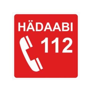 Ohutus-silt "Hädaabi 112" kleebis 10x10 cm